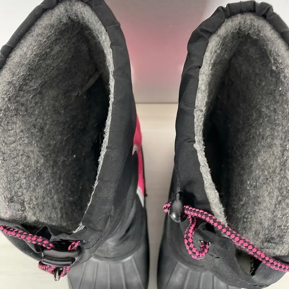 L.L. Bean Northwoods black pink girls all purpose winter boots Size 7